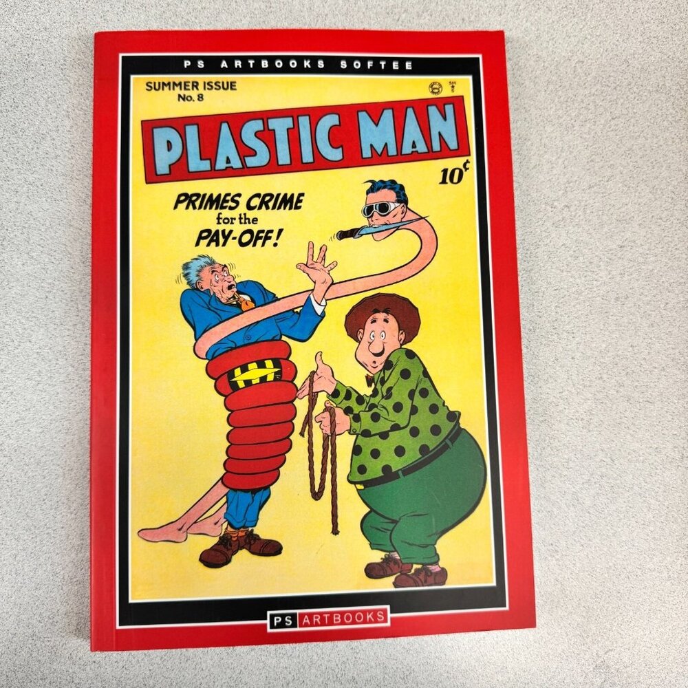 Vintage PLASTIC MAN Primes Crime for the Pay Off by Jack Cole Comic Art Book‎